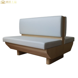 M2717 Modern Booth Seating Wooden Restaurant Furniture Leather Sofa