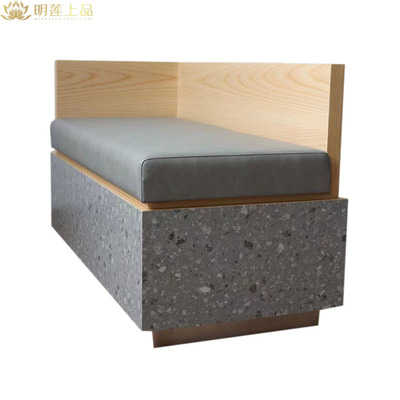 M2673 Modern Wooden Restaurant Furniture Booth Seating Sofa