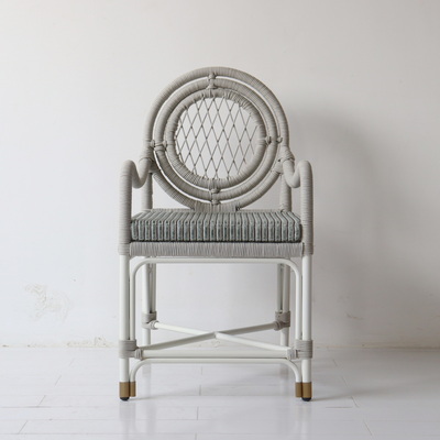 M2869 Outdoor Chair Vivienne Chair Rope Weaving Patio Chair Garden