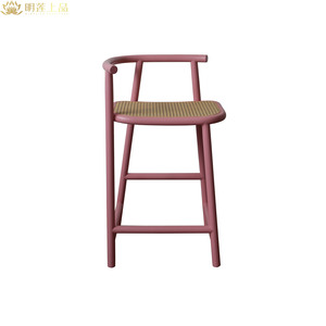 M2719 Solid Wood Bar Chair Modern Restaurant Furniture Bar Stool