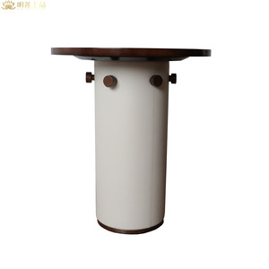 M2601 Modern Design Wooden Commercial Furniture Side Table Leather Upholstered Hotel Furniture