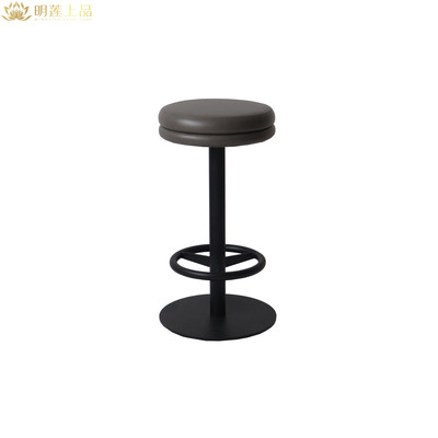 M2825 Modern Round Metal Iron Bar Stool Industrial Restaurant Furniture