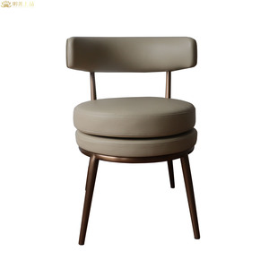 M2698 Modern Metal Restaurant Chairs Leather Dining Chair