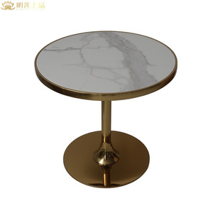 M2832 Modern Marble Coffee Table Stainless Steel Side Tables