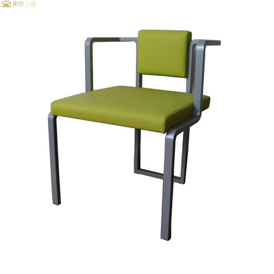M2702 Modern Metal Restaurant Chair Green Leather Dinin Chairs