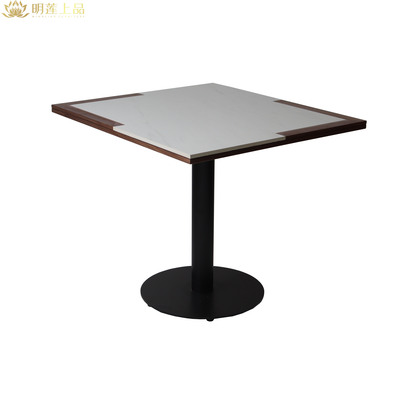 M2823 Modern Design Wooden Restaurant Table Metal Base Dining Tables