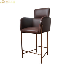 M2700 Modern PU eather Upholstered Bar Chair Stainless Steel Restaurant Furniture Bar Stool